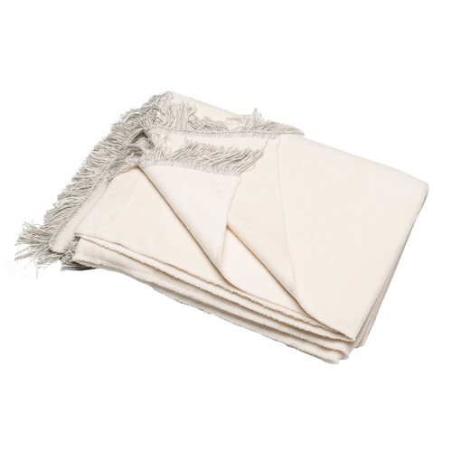 OFF WHITE VIENNA WITH FRINGES THROW