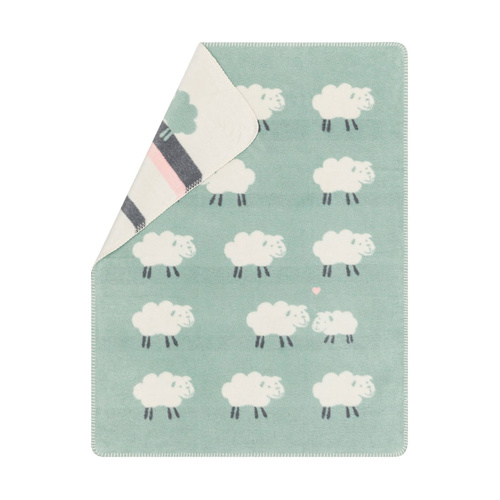 GREEN SHEEP ALL OVER MILA BASSINET BLANKET