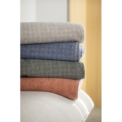 Terracotta Faux Uni Mini Linear Savona Throw