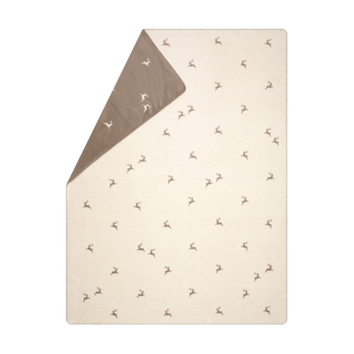 Off White Deer Allover Savona Throw