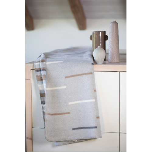 Grey Short Lines Horizontal Savona Throw