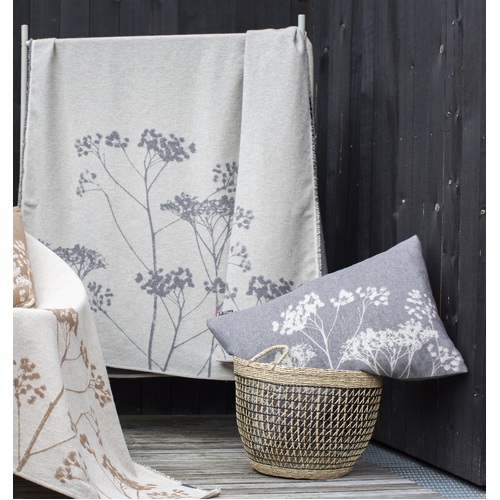 CHARCOAL FLORALS ALBA THROW
