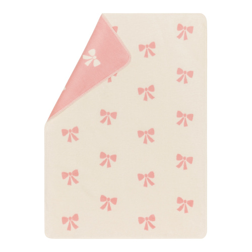 Pink Bows Allover Maja Bassinet Blanket
