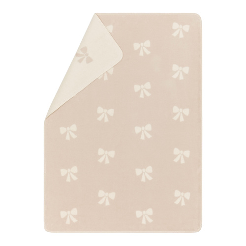Ecru Bows Allover Maja Bassinet Blanket