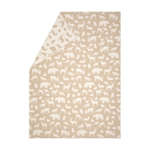 Ecru Forest Animals Sylt Throw