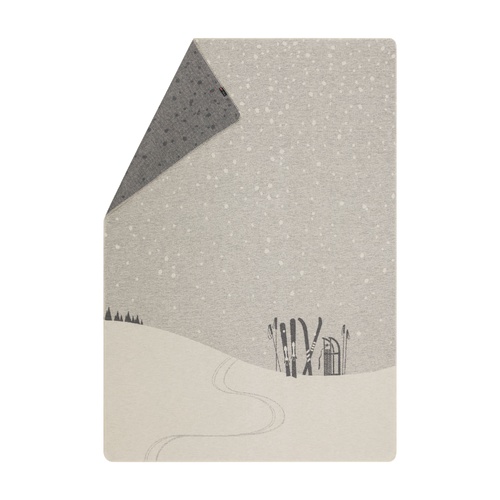 Off White Skis and Tobbogan Silvretta Throw