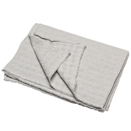 LIGHT GREY HONEYCOMB MARE THROW