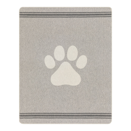 Grey Paw Dog Blanket 100 x 140 cm