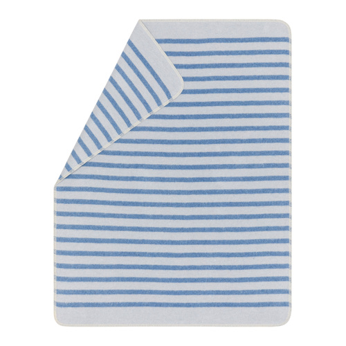 Light Blue Simple Stripes Juwel Bassinet Blanket