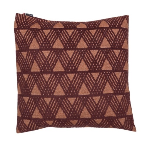 BROWN GRAPHIC ALL OVER CUSHION 50 X 50 cm