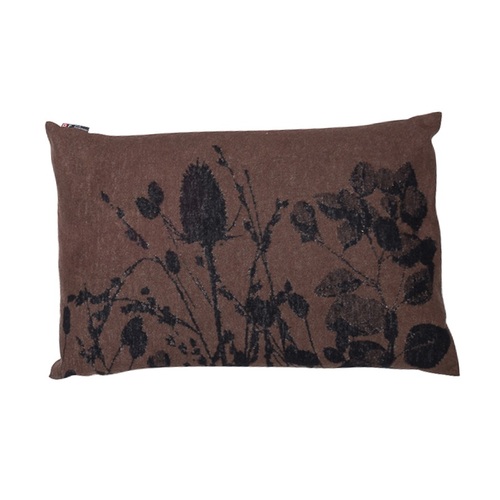 MOCHA AND BLACK BLADES GRASS 40 X 60 CM CUSHION 