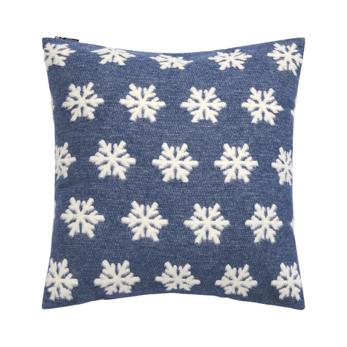 Blue Snowflake Cushion 50 X 50 cm