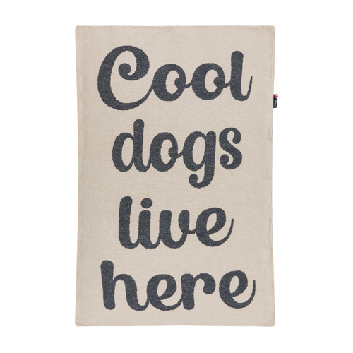 Ecru Cool Dogs Live Here Dog Bed 60 x 90 cm