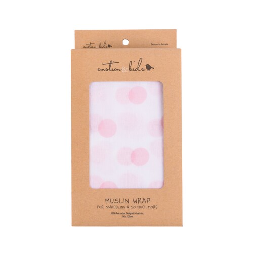 WHITE MUSLIN WITH PINK SPOTS