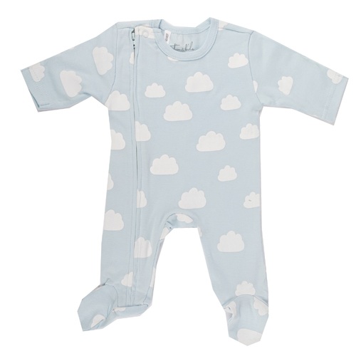 PALE BLUE CLOUDS ZIP & FEET OUTFIT PREM - 00000