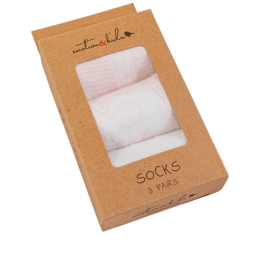 Pink Safari Socks - 3 Pack 
