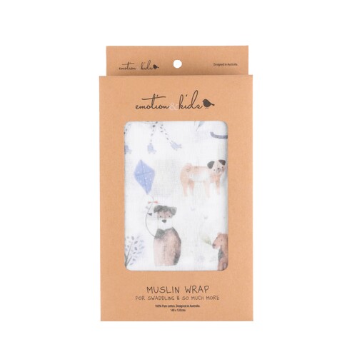 DOGS DAY OUT MUSLIN WRAP