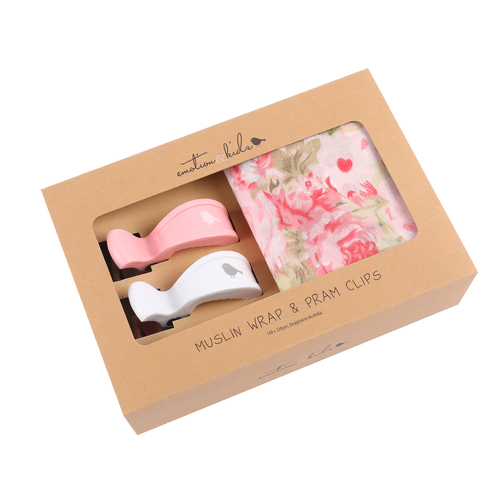 PEONY ROSE MUSLIN & PINK WHITE CLIP PACK