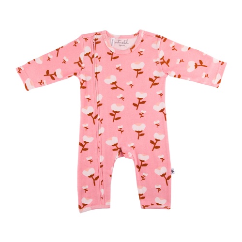 PAPER CUT BLOSSOM ROMPER WITH ZIP