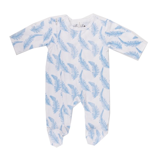 FEATHER ZIPPED ORGANIC COTTON FOOTED OUTFIT
